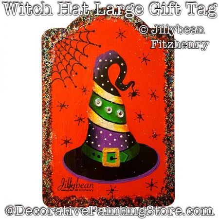Witch Hat Large Gift Tag DOWNLOAD - Jillybean Fitzhenry