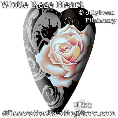 White Rose Heart DOWNLOAD - Jillybean Fitzhenry