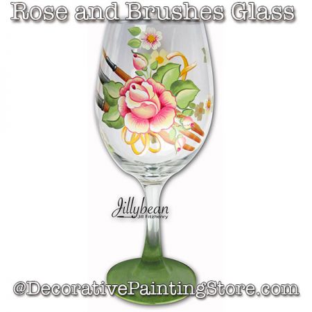 Rose and Brushes Glass Download - Jillybean Fitzhenry