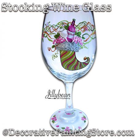 Christmas Stocking Wine Glass Download - Jillybean Fitzhenry
