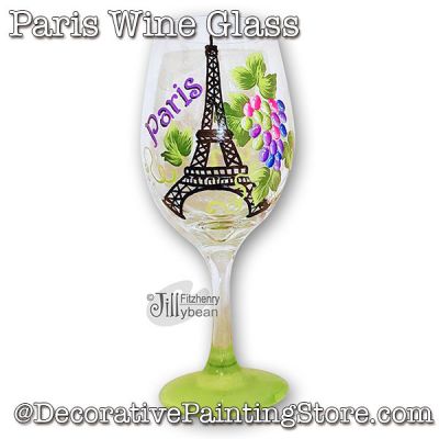 Paris Wine Glass Download - Jillybean Fitzhenry