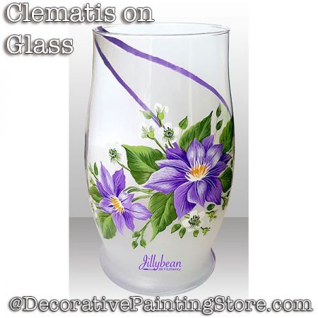 Clematis on Glass Download - Jillybean Fitzhenry