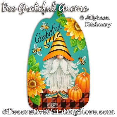 Bee Grateful Gnome Download - Jillybean Fitzhenry