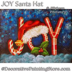 JOY Santa Hat Painting Pattern PDF Download - Jillybean Fitzhenry