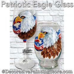 Patriotic Eagle Glass Painting Pattern - PDF Download - Jillybean Fitzhenry