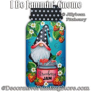 I Be Jammin Gnome Painting Pattern - Jillybean Fitzhenry