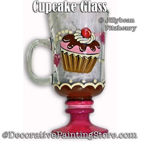 Cupcakes Glass Painting Pattern - Jillybean Fitzhenry