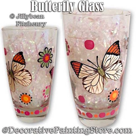 Butterfly Glass Painting Pattern - Jillybean Fitzhenry