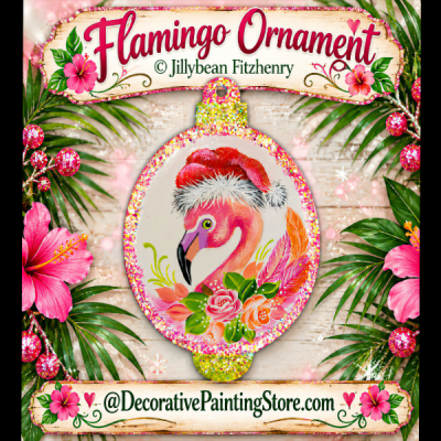 Flamingo Ornament Painting Pattern - Jillybean Fitzhenry