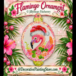 Flamingo Ornament Painting Pattern - Jillybean Fitzhenry