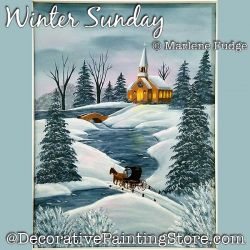 Winter Sunday Painting Pattern PDF DOWNLOAD - Marlene Fudge