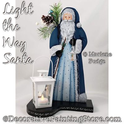 Light the Way Santa Painting Pattern PDF DOWNLOAD - Marlene Fudge