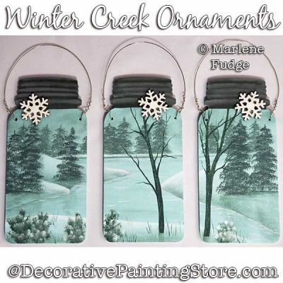 Winter Creek Ornaments Painting Pattern PDF DOWNLOAD - Marlene Fudge