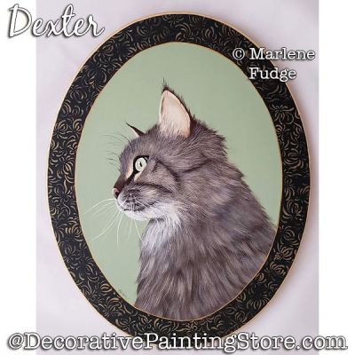 Dexter (Cat) Painting Pattern PDF DOWNLOAD - Marlene Fudge
