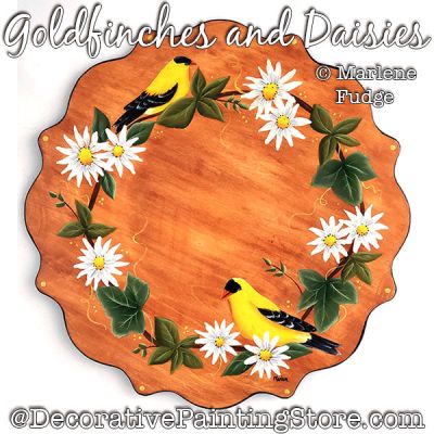 Goldfinches and Daisies Painting Pattern PDF DOWNLOAD - Marlene Fudge