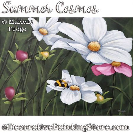 Summer Cosmos Painting Pattern PDF DOWNLOAD - Marlene Fudge