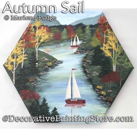 Autumn Sail Painting Pattern PDF DOWNLOAD - Marlene Fudge