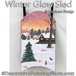 Winter Glow Sled Painting Pattern PDF DOWNLOAD - Marlene Fudge