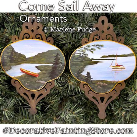 Come Sail Away Ornaments Painting Pattern PDF DOWNLOAD - Marlene Fudge
