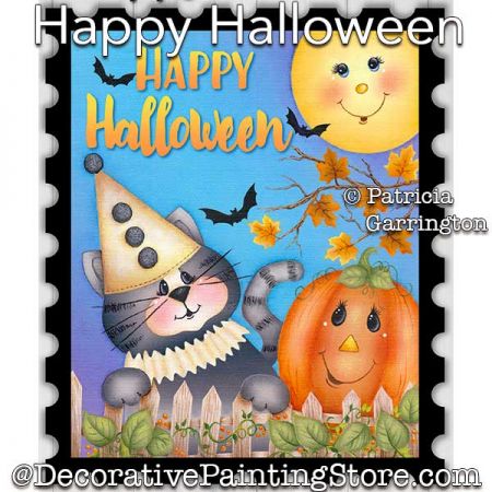Happy Halloween Painting Pattern PDF DOWNLOAD - Patricia Garrington