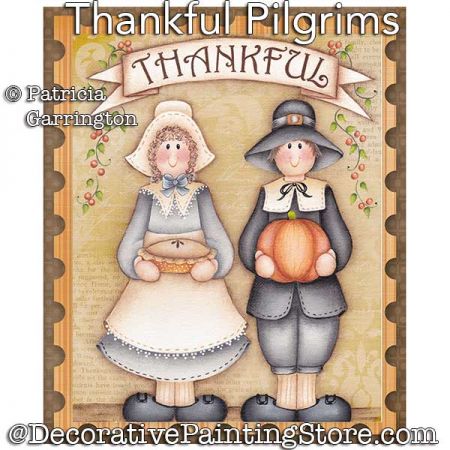 Thankful Pilgrims Painting Pattern PDF DOWNLOAD - Patricia Garrington