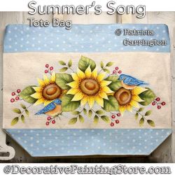 Summers Song Tote Bag Painting Pattern PDF DOWNLOAD - Patricia Garrington