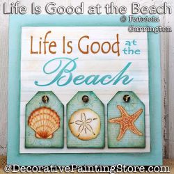 Life Is Good at the Beach Painting Pattern PDF DOWNLOAD - Patricia Garrington