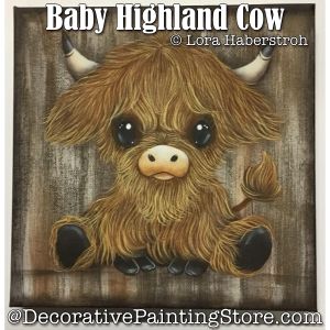 Baby Highland Cow Painting Pattern - Lora Haberstroh
