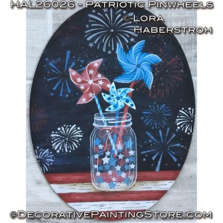 Patriotic Pinwheels Painting Pattern - Lora Haberstroh