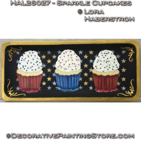 Sparkle Cupcakes Painting Pattern - Lora Haberstroh