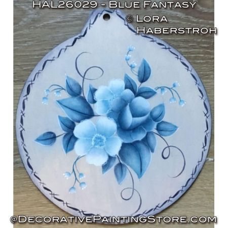 Blue Fantasy Painting Pattern - Lora Haberstroh