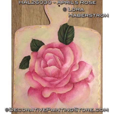April's Rose Painting Pattern - Lora Haberstroh