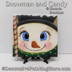 Snowman and Candy Painting Pattern PDF DOWNLOAD - Rhonda Hawkins
