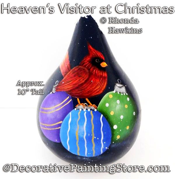 Heaven's Visitor at Christmas Gourd Painting Pattern PDF DOWNLOAD - Rhonda Hawkins