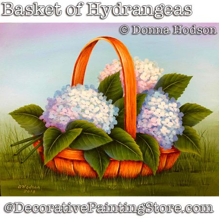 Basket of Hydrangeas DOWNLOAD - Donna Hodson