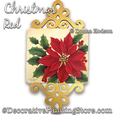 Christmas Red Painting Pattern PDF DOWNLOAD - Donna Hodson