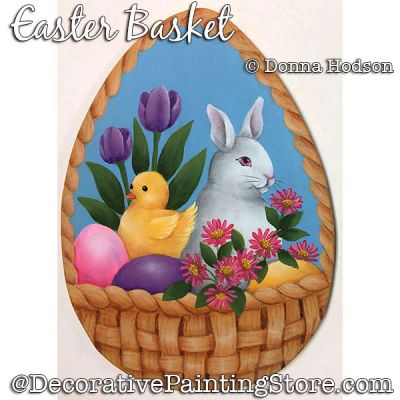 Easter Basket Painting Pattern PDF DOWNLOAD - Donna Hodson