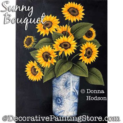 Sunny Bouquet (Sunflowers) Painting Pattern PDF DOWNLOAD - Donna Hodson