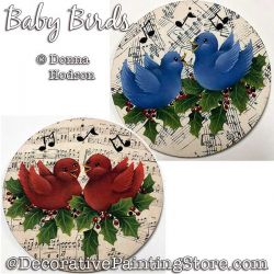 Baby Birds Ornaments Painting Pattern PDF DOWNLOAD - Donna Hodson