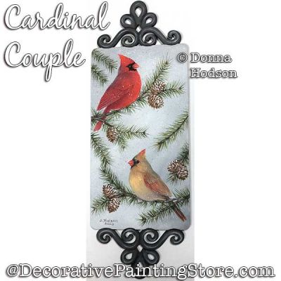 Cardinal Couple Painting Pattern PDF DOWNLOAD - Donna Hodson