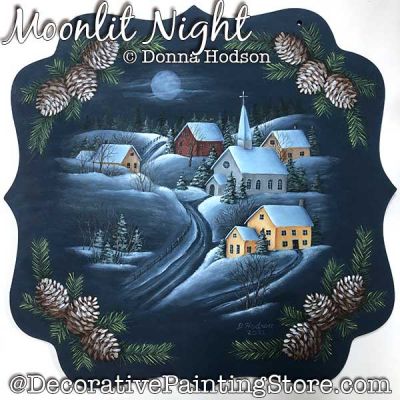 Moonlit Night Painting Pattern PDF DOWNLOAD - Donna Hodson