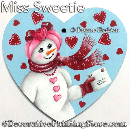 Miss Sweetie (Snowman) Painting Pattern PDF DOWNLOAD - Donna Hodson