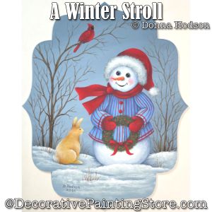 Winter Stroll Painting Pattern - Donna Hodson