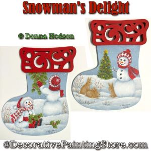 Snowman's Delight Painting Pattern - Donna Hodson