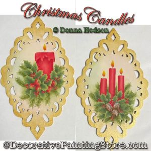 Christmas Candles Ornaments Painting Pattern - Donna Hodson