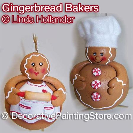 Gingerbread Baker Ornaments ePacket - Linda Hollander - PDF DOWNLOAD