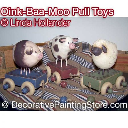 Oink Moo Baa Pull Toys ePacket - Linda Hollander - PDF DOWNLOAD