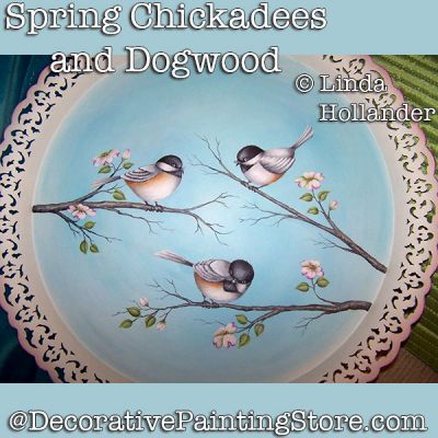 Spring Chickadees and Dogwood Download - Linda Hollander