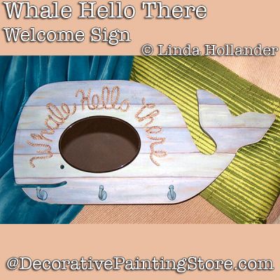 Whale Hello There Welcome Sign Download - Linda Hollander