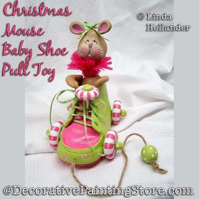 Christmas Mouse Baby Shoe Pull Toy Download - Linda Hollander